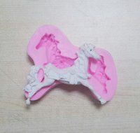 Yunko Carousel Horse Cake Decorating Tools Silicone Fondnt Mold Chocolate Candy Sugar Mould