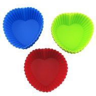 KAWAICAT 6-Pcs Reusable Silicone Baking Cups, Cupcake Liners, Muffin Cups - Non-Stick, Heat Resistant (Up to 480... N3