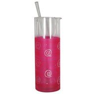 Golden Hill Studio Martini Pitcher Hand Painted in the USA by American Artists-Frosted Curl Dot Purple Collection N3