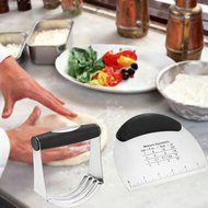 Accmor Stainless Steel Pastry Blender and Scraper /Cutter Set - Professional Dough Blender with Blades, Multipurpose... N7