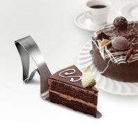 Barbuzzo Dessert Diva Cake Server, Silver N2