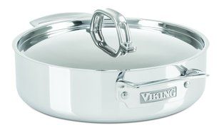 Viking Culinary 3-Ply Stainless Steel Everyday Pan, 3.4 Quart