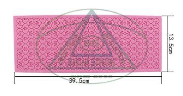 1pcs, Lace Silicone Mold Mould Sugar Craft Cake Fondant Cake Decorating Love Heart