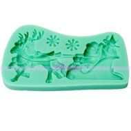 Generic Silicone 3D Father Christmas Lace Mold Fondant cake Sugarcraft Decorating Mould