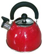 2QT SS RED Tea Kettle