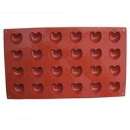 Fanhesheng 24-Cavity Mini Heart-Shaped Silicone Mold for Making Homemade Chocolate, Candy, Gummy, Jelly, and More N3