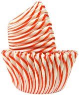 CLEARANCE FREE STANDARD SHIPPING - 24 Striped Baking Cups Cupcake Liners - Red - for Muffins / Cupcakes / Cake...
