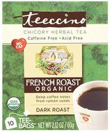Teeccino Herbal Coffee Herbal Coffee Tee-Bags French Roast 10 Bags 1--Pack