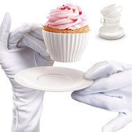 4X Silicone Cupcake Cups Set Cake Mold Muffin Baking Mould Chocolate Tea Cup Case (White) N11