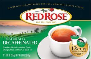 Red Rose Naturally Decaffeinated 12ct Single-Serve Cups - 1 Box