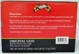 Lion Coffee Original Flavor for Keurig K-cup Machines (54 Cups/box) N5