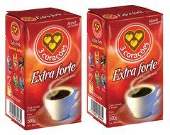 3 Cora&ccedil;&otilde;es Extraforte Coffee 500g || PACK OF 2