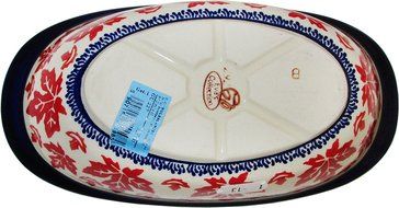 Boleslawiec Stoneware - Polish Pottery Oval Baking Dish - Maple Leaf N2