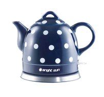 Fixture Displays Ceramic Electric Kettle with Polka Dots Blue White 13582 13582 N2