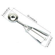 BBolive Stainless Steel Ice Cream Scoop with Trigger Release &amp; Medium Cookie Dough Scoops &amp; Melon Balls Spoon... N8