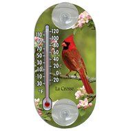 LaCrosse 204-104 Traditional Thermometer with Cardinal Design, 4"