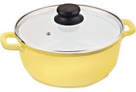 Vinaroz 9.5-Inch Cast Aluminum Casserole, Yellow Die