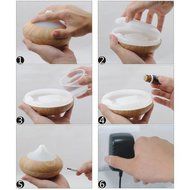 Essential Oil Diffuser Humidifier 150ml with 8-10 Hours Continuous Diffusing and Auto Shut-off - 2 Running Modes... N4