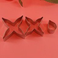 ASDOMO Peony Shape Sugarcraft Cake Decorating Cookies Pastry Baking Cutter Mould Tool 6 PCS 2 Sets N6