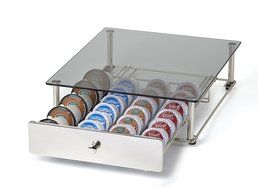 NIFTY KB6590 Glass Top Storage Drawer for Keurig 2.0, Chrome N2