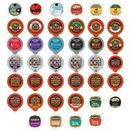 Coffee Recyclable Single Serve Cups For Keurig K Cup Pod Brewers Variety Pack Sampler, 40 Count
