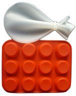 Unique Combination Kit for easy Mixing and Baking: Mini Silicone Muffin/ Cupcakes food grade Baking trays With... N6