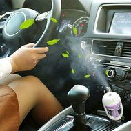 Travel Size Mini Car Humidifier Diffuser Essential Oil Ultrasonic Aroma Mist Purifier Air Freshener Blue N6