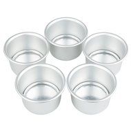 Lariy 5Pcs DIY Aluminum Alloy Non-stick Round Cake Baking Mould Pan Bakeware Tool N3