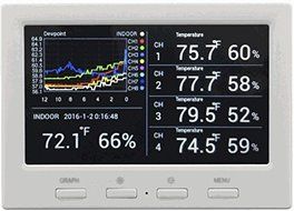 Ambient Weather WS-3000-X5 Wireless Thermo-Hygrometer with Logging, Graphing, Alarming, Radio Controlled Clock... N4