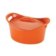 NEW Rachael Ray Stoneware 18-Ounce Mini Oval Casserole, Orange