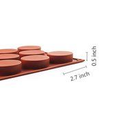2win2buy 9-Cavity Oval Silicone DIY Mold Cake Bread Soap Cheese Cornbread Muffin Mold N4