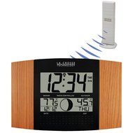 La Crosse Technology WS-8117U-IT-OAK Atomic Wall Clock with Outdoor Temperature