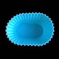 Your Supermart New 10Pcs DIY Baking Tools Cake Cups Silicone Cake Chocolate Mold Oval