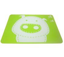 Kuke Kitchen Food Grade Non-toxic Silicone Carton Pig Pattern Table Mat (Green) N2