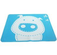 Kuke Kitchen Food Grade Non-toxic Silicone Carton Pig Pattern Table Mat (Green) N3