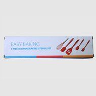 Karmax 5-Piece Premium Silicone Baking Utensils Set in Hygienic Solid Coating + Bonus Measuring Spoons Kit N2