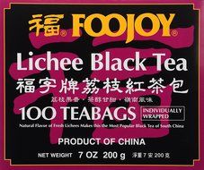 Foojoy Lichee Black Tea 100 Tea Bags - 7 Oz