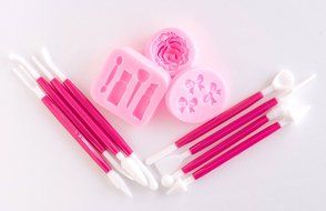Cake Decorating Supplies and Tools Bundle-3D Rose Flower Silicone Cake Mold, Silicone Cake Makeup Decoration Mold... N4