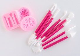 Cake Decorating Supplies and Tools Bundle-3D Rose Flower Silicone Cake Mold, Silicone Cake Makeup Decoration Mold... N5