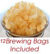 1/4 POUND Organic Original Water Kefir Grains Exclusively from Florida Sun Kefir with 12 Brewing Bags