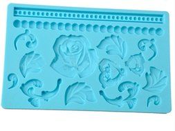 Silicone Fondant Mould Lace Mat , KOOTIPS Rose Silicone Lace Fondant Mat Mould Cake Decorating Baking Mold Sugar... N6