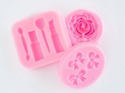 Cake Decorating Supplies and Tools Bundle-3D Rose Flower Silicone Cake Mold, Silicone Cake Makeup Decoration Mold... N8
