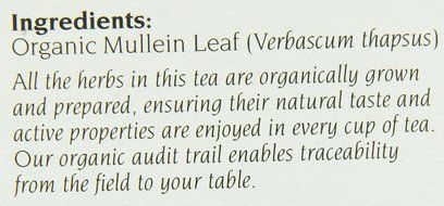 Celebration Herbals Organic Mullein Leaf Tea Caffeine Free -- 24 Herbal Tea Bags