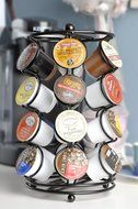 K-cup Coffee Pod Storage spinning Carousel Holder - 24 ct, Black N3