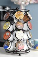 K-cup Coffee Pod Storage spinning Carousel Holder - 24 ct, Black N4