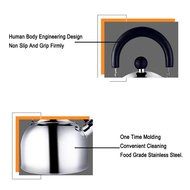 OCATO Safe Whistling Coffee and Tea Kettle Stainless Steel 2.4-Quart Silver Durable N5