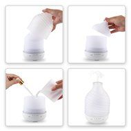 Aiho Deik Essential Oil Diffuser, 200ml Glass Cover Aroma Humidifier Whisper Quiet 4 Timer Modes &amp; 7 Color LED... N2