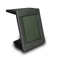 CNUALV Metal Solar Power Digital LCD Weather Station with Time,Temperature,Humidity,Clock Alarm Function (Gray)