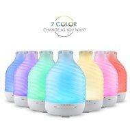 Aiho Deik Essential Oil Diffuser, 200ml Glass Cover Aroma Humidifier Whisper Quiet 4 Timer Modes &amp; 7 Color LED... N3