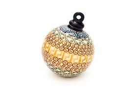 Polish Pottery Athena Large Round Christmas Ornament